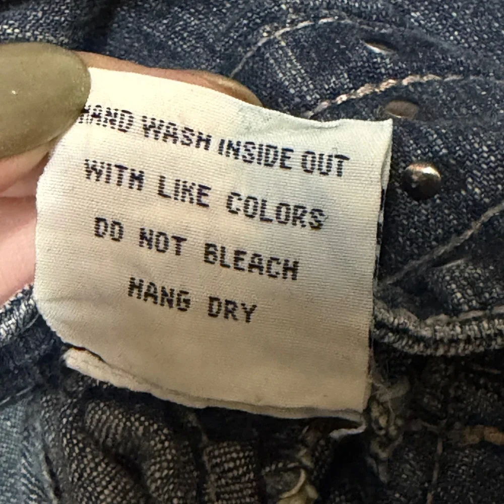 Hydraulic Y2K Studded Cropped Denim Shrug Jacket Medium Wash Blue Size XL - Picture 7 of 8